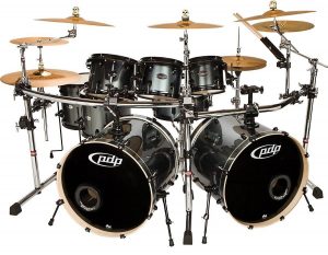 PDP Double Drive 8-Piece Shell Pack Gray Metal