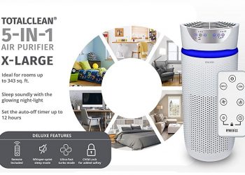 TotalClean Deluxe 5-in-1 Tower Air Purifier