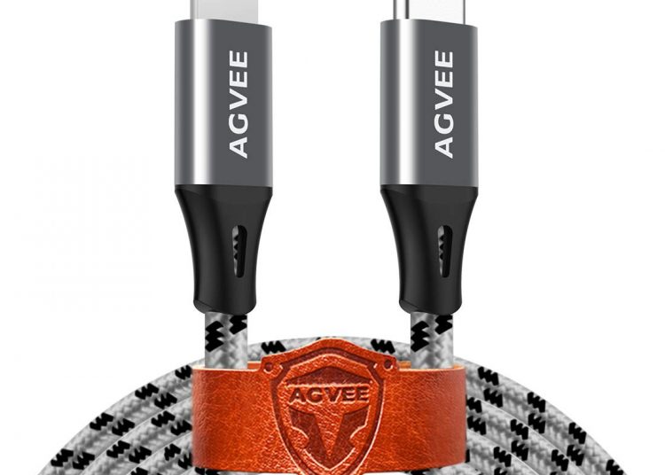 AGVEE Short USB-C to Lightning Cable