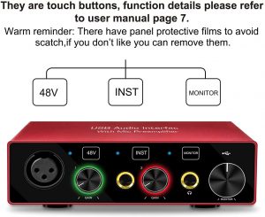 Dingsun USB Audio Interface with Mic Preamplifier