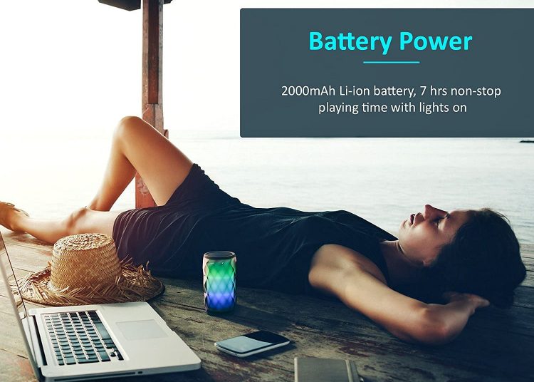 Portable Bluetooth Speaker with 6 LED Light Modes Priced $19.49 Now