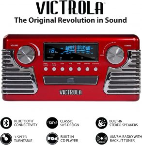 Victrola 50's Retro Bluetooth Record Player