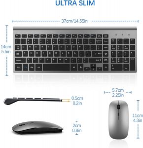 Wireless keyboard with mouse combo
