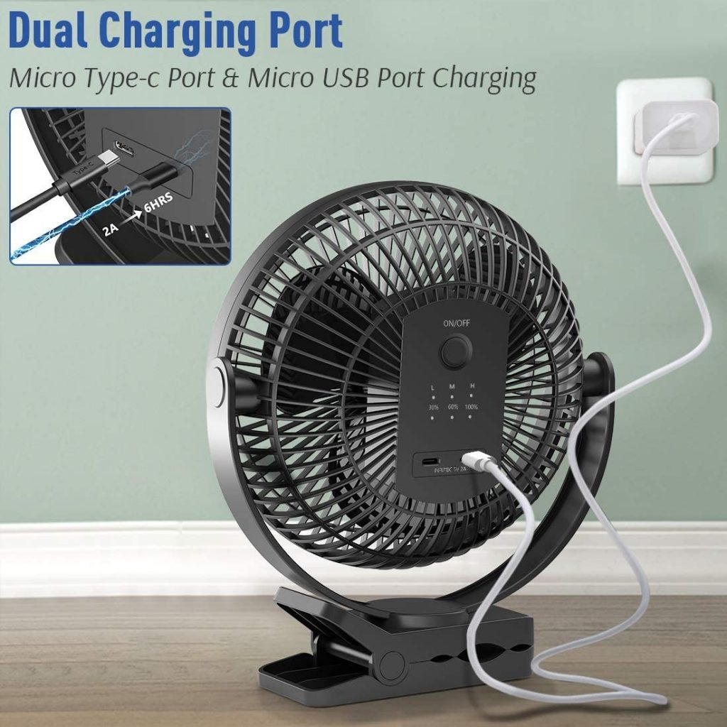 KOONIE Rechargeable Portable Fan Is on Sale for 33.99 Now