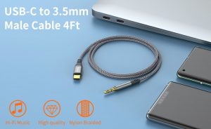 USB C to 3.5mm Audio Aux Jack Cable